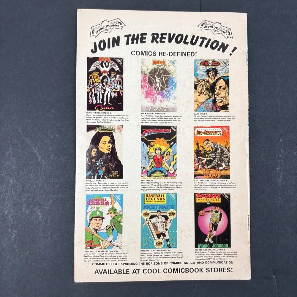 Nirvana Hard‎ Rock Comics 4 June 1992 Revolutionary Comics Kurt Cobain Biography